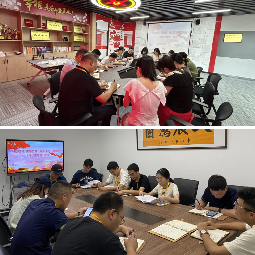 扎實抓好主題教育，凝心聚力開創(chuàng)新局丨面粉公司開展9月份主題黨日活動